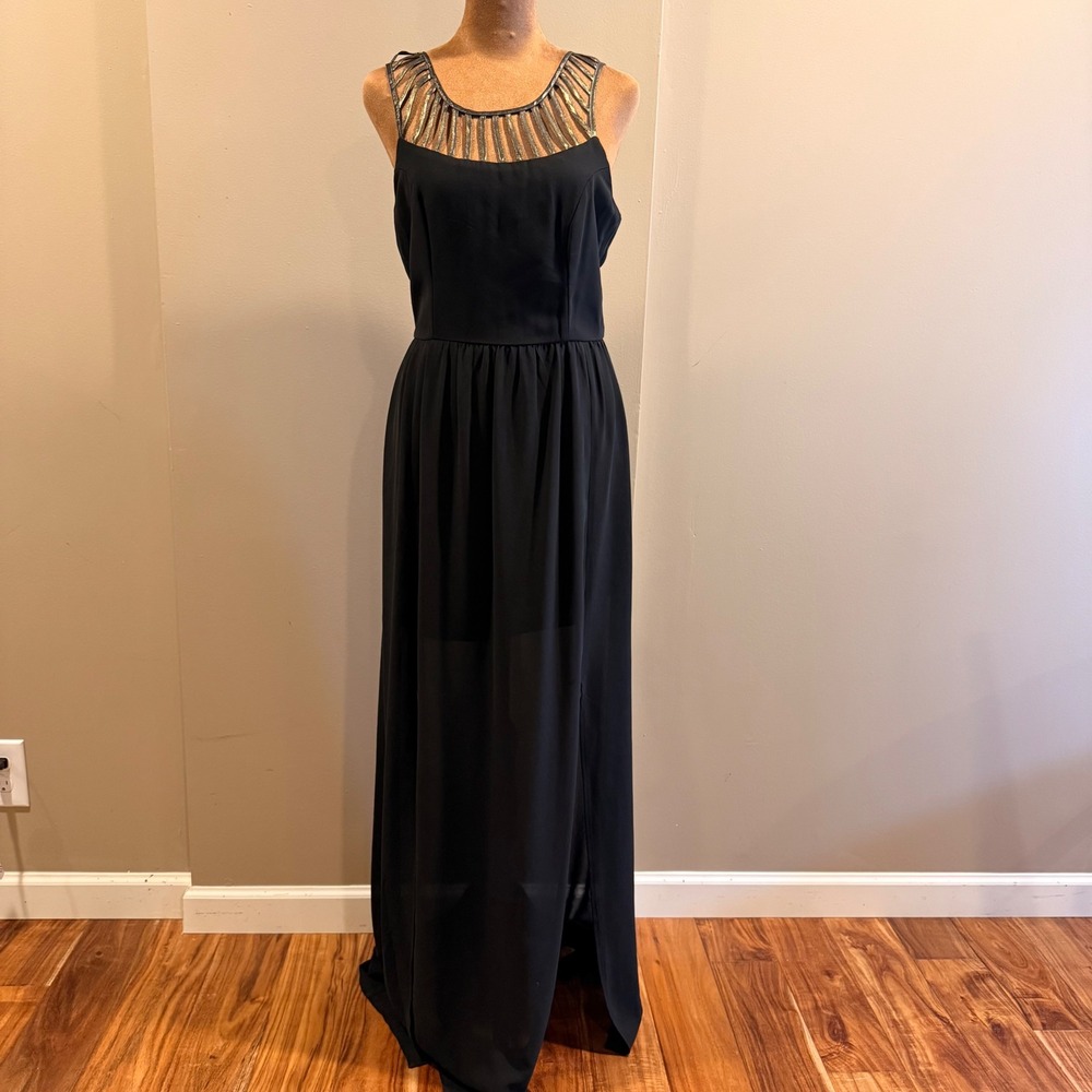 Jealous Tomato Maxi Dress Women‎ M Black Formal Gown Wedding Prom Travel Cruise